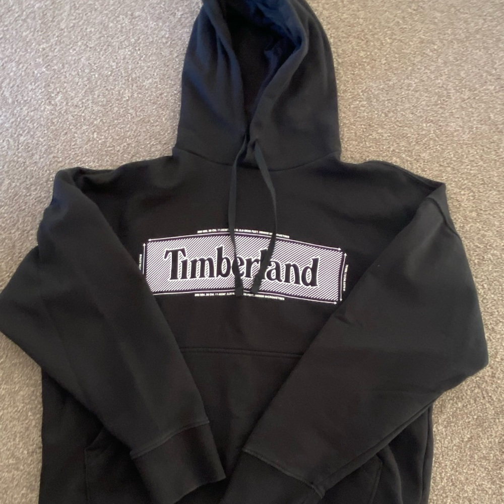 Black Timberland relaxed fit hoodie
